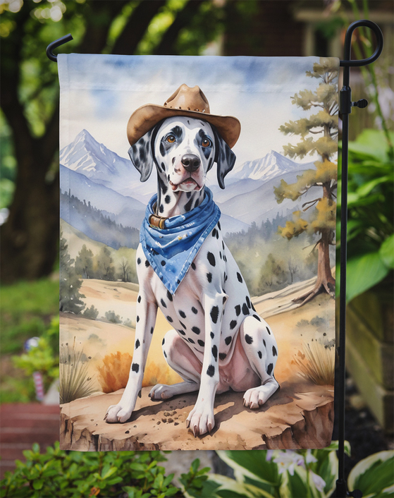Dalmatian Cowboy Welcome Garden Flag Caroline's Treasures