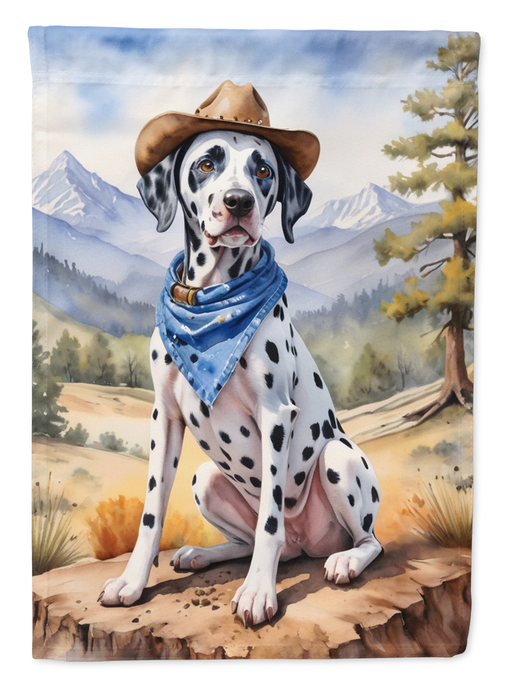 Dalmatian Cowboy Welcome Garden Flag Caroline's Treasures