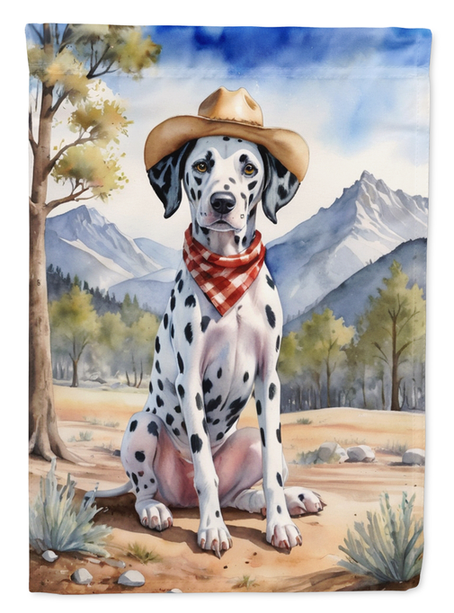 Dalmatian Cowboy Welcome Garden Flag Caroline's Treasures