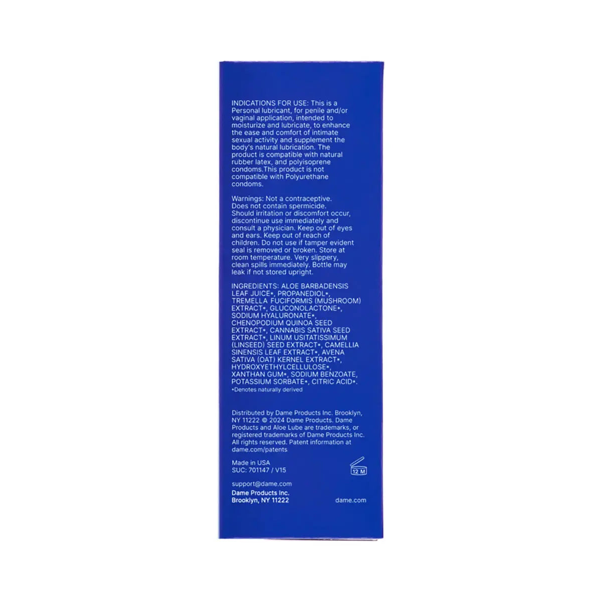 Dame Aloe Lube 2 oz. Dame Products