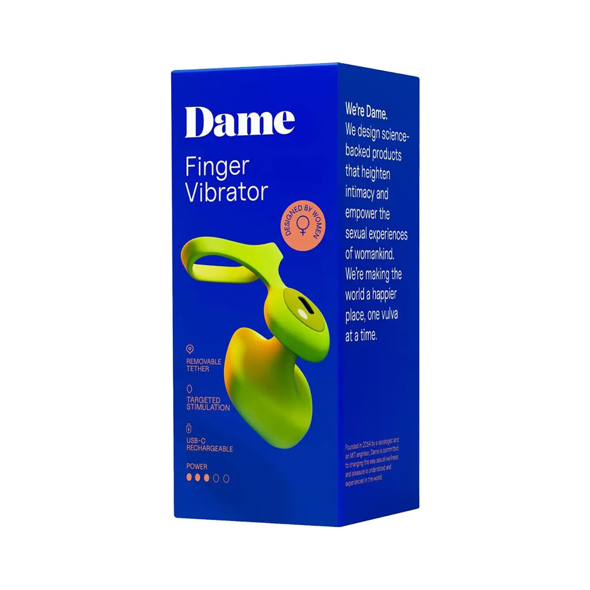 Dame Fin 2.0 Finger Vibrator Citrus Dame Products