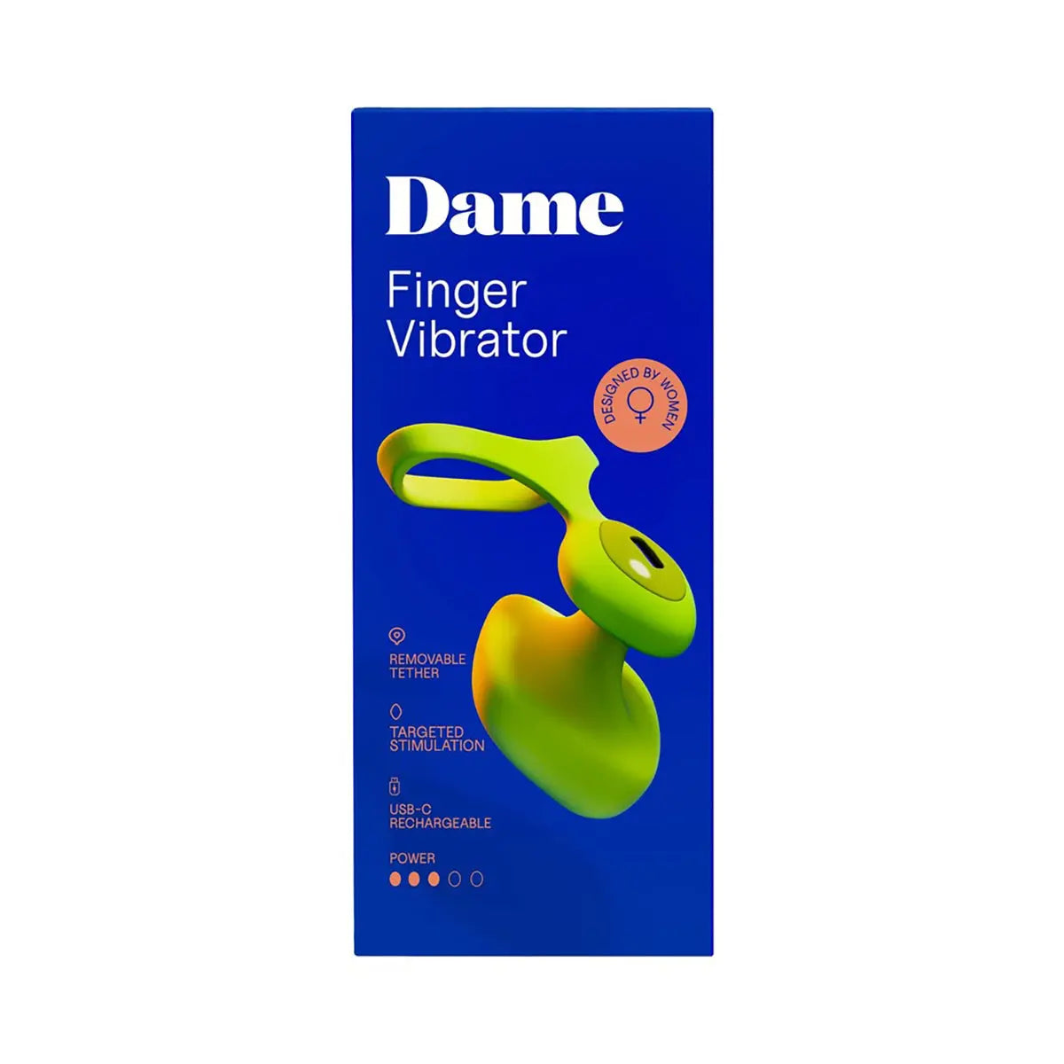 Dame Fin 2.0 Finger Vibrator Citrus Dame Products
