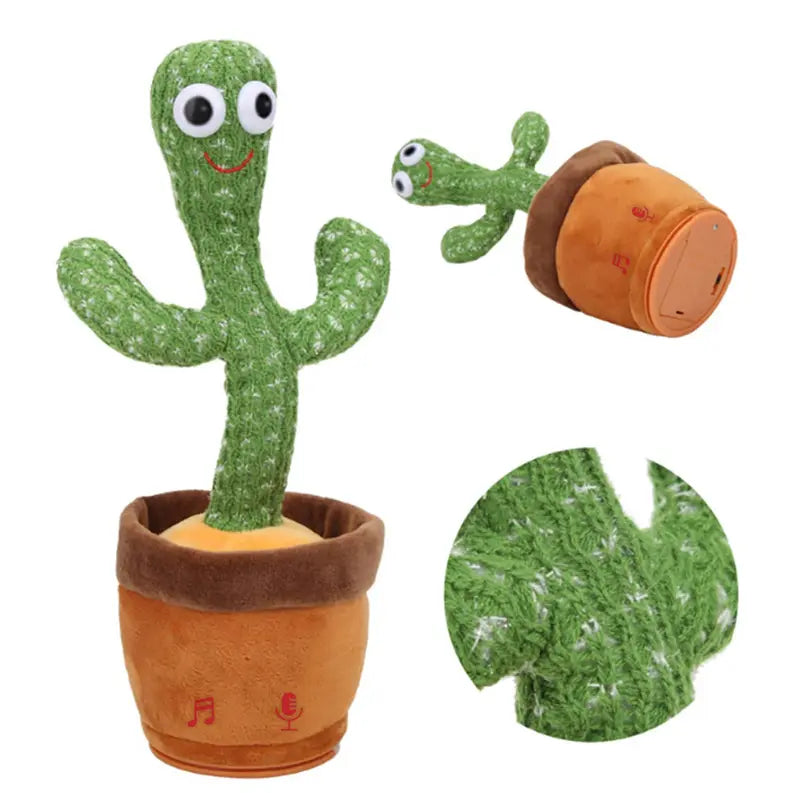 Dancing Cactus Mimicking Toy, USB Rechargeable, 120 Songs Marquee Innovations