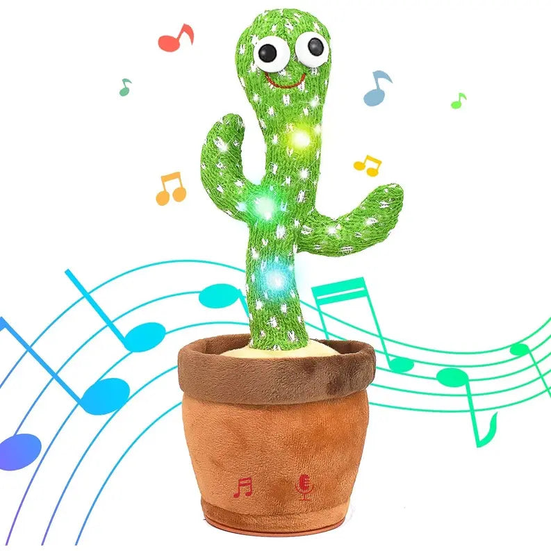 Dancing Cactus Mimicking Toy, USB Rechargeable, 120 Songs Marquee Innovations