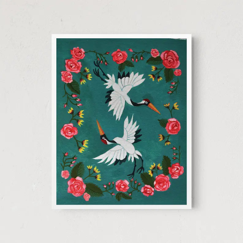 Dancing Cranebirds The Crafted Prints