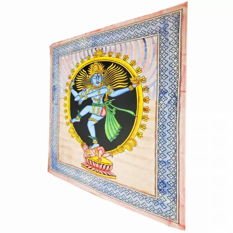 Dancing Shiva Pose Natarajasana Full Size Tapestry Wall Hanging Decoration Wild Lotus