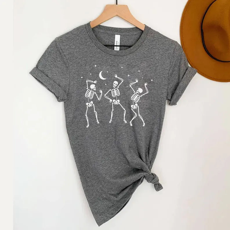 Dancing Skeletons Halloween Shirt Stiles Tee