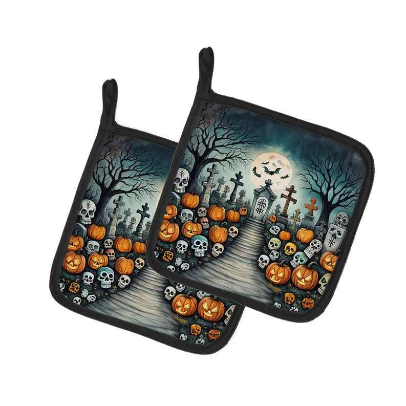 Dancing Skeletons Spooky Halloween Foam Coasters Caroline's Treasures