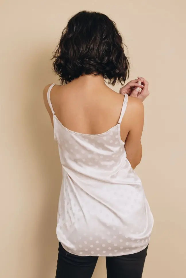 Darcie Dot Lace Tank Stay Warm in Style