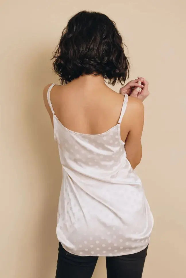 Darcie Dot Lace Tank Stay Warm in Style