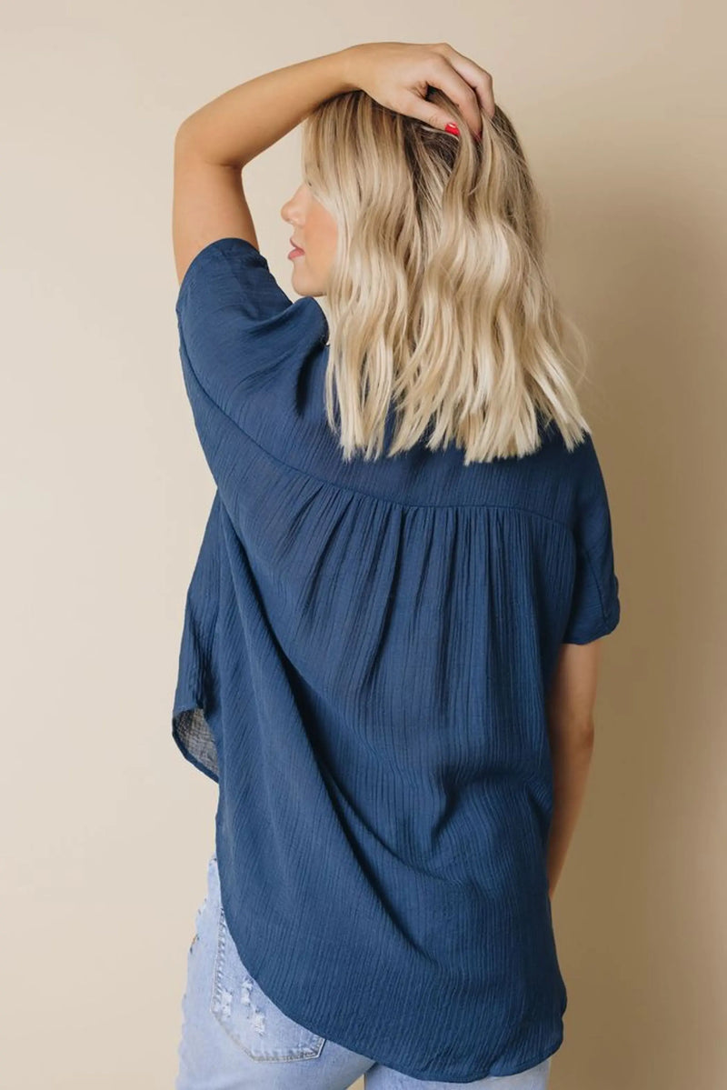 Darcy Short Sleeve Blouse Stay Warm in Style