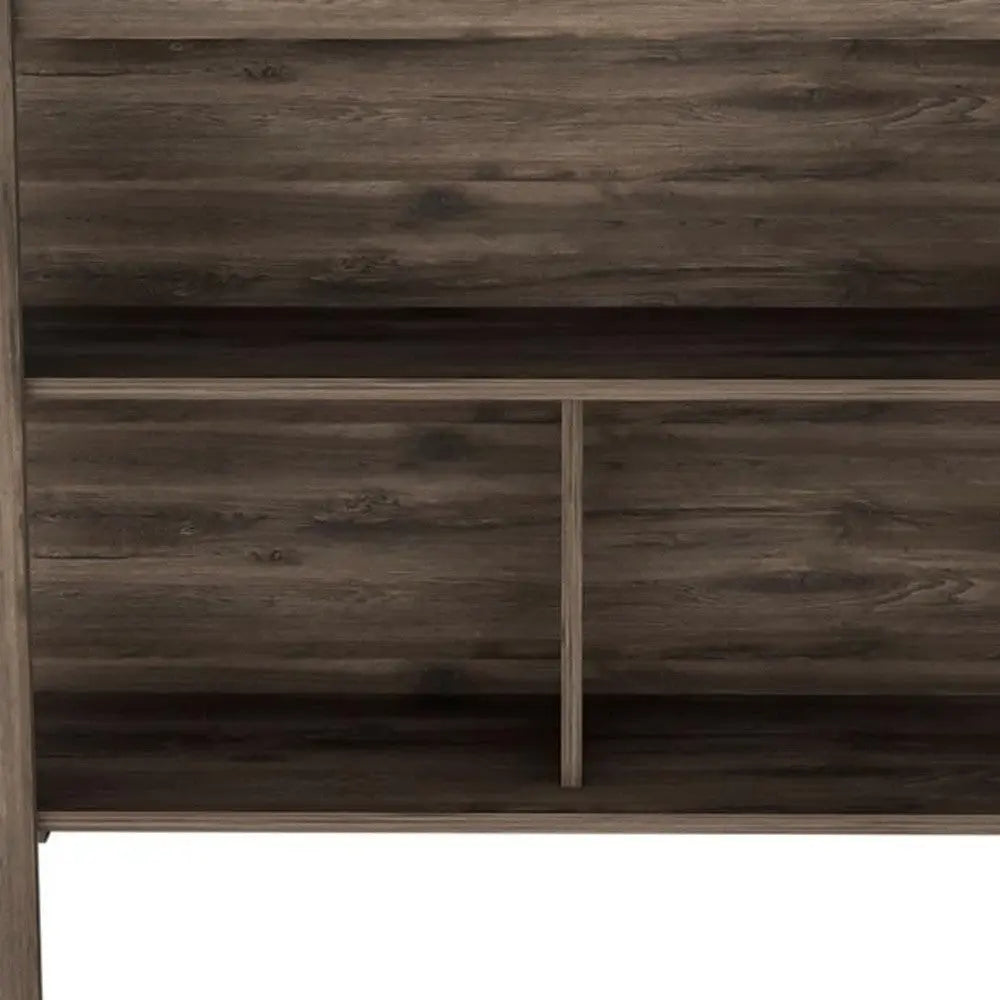 Dark Brown and Brown 41" Kitchen Island With Storage Homeroots Kitchen & Dining