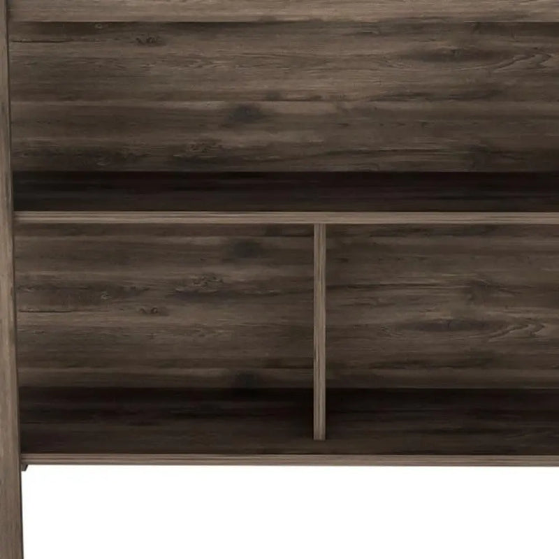 Dark Brown and Brown 41" Kitchen Island With Storage Homeroots Kitchen & Dining