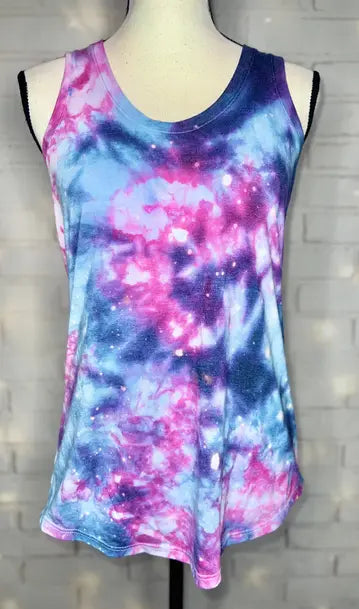 Dark Sky Melt Ice Tie Dye Blank Tank The Blended Owl