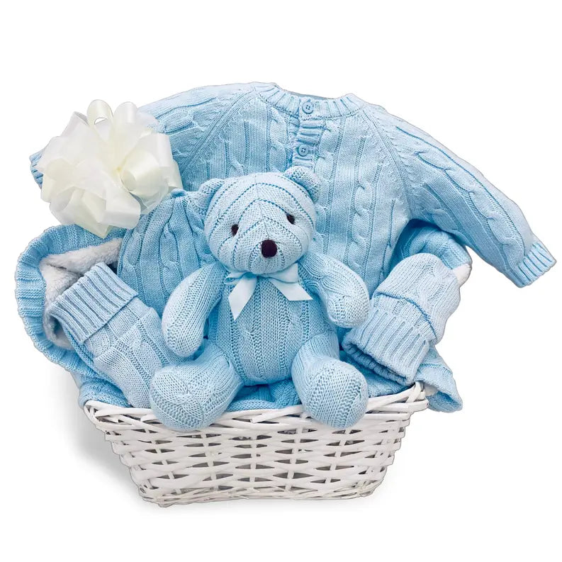 Dashing in Blue Baby Boy Gift Basket Cornucopia Gifts