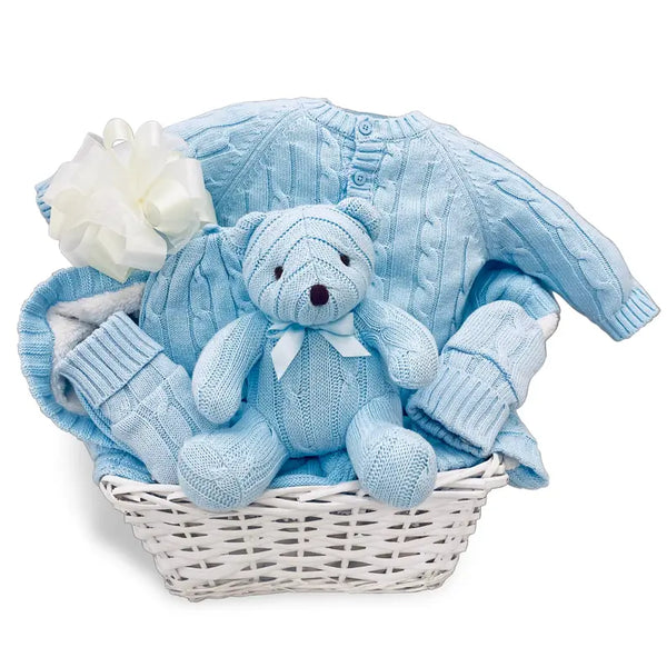 Dashing in Blue Baby Boy Gift Basket Cornucopia Gifts