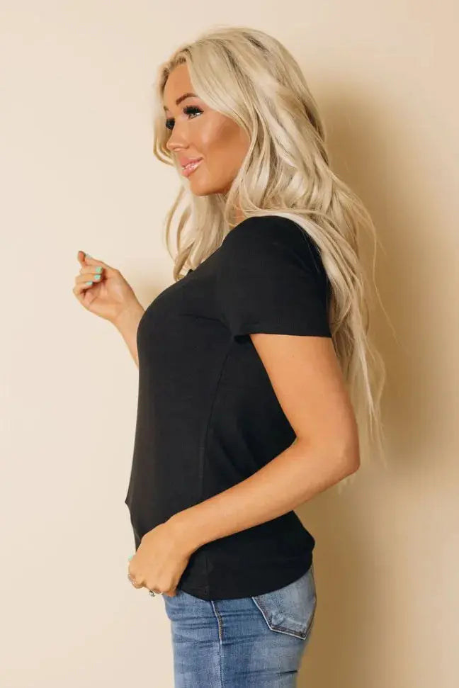 Dayla Buttoned Top Stay Warm in Style