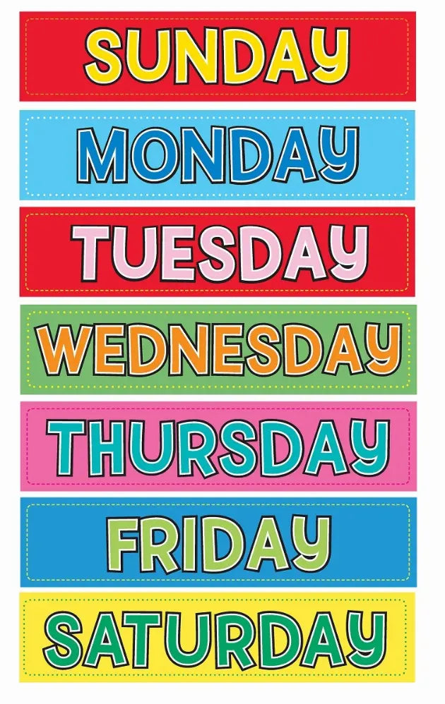 Days of the Week Cards Hygloss Products