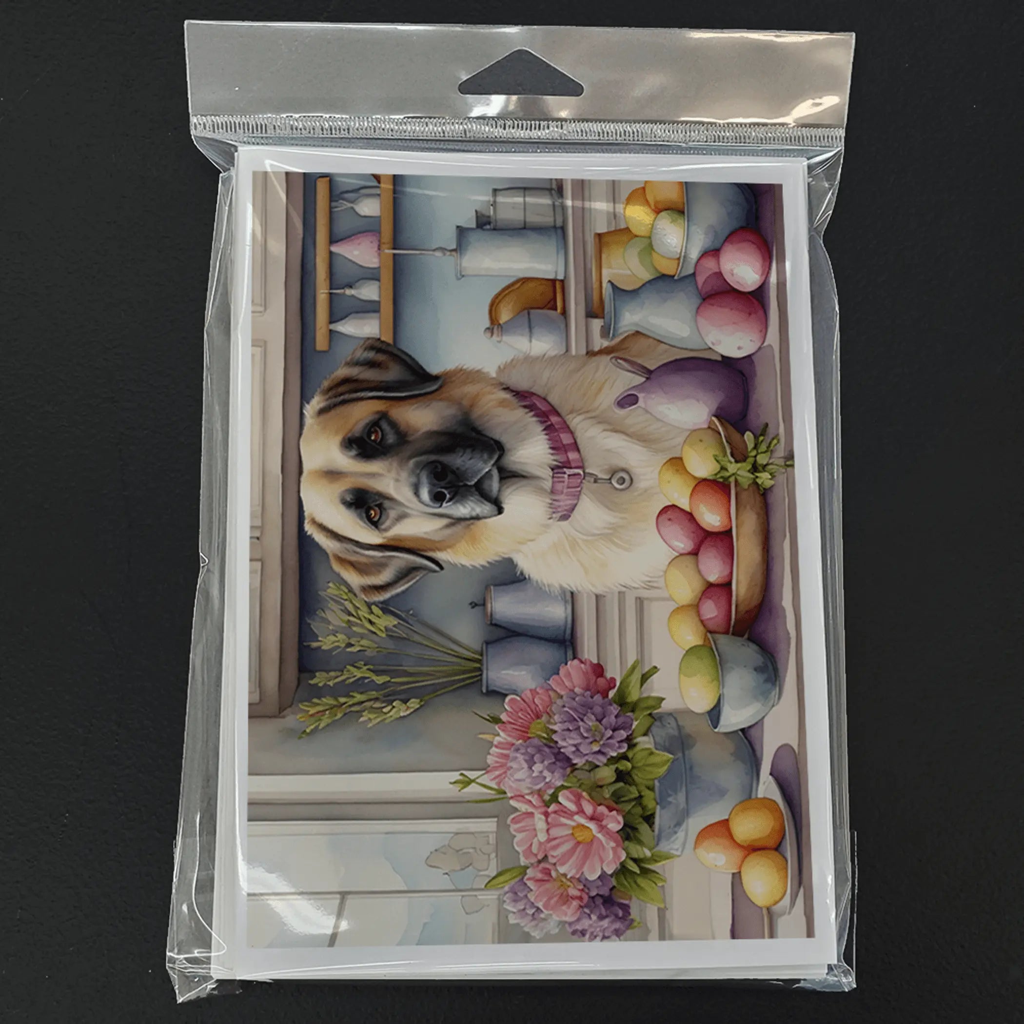 Decorating Easter Anatolian Shepherd Dog Greeting Cards Pack of 8 Caroline's Treasures