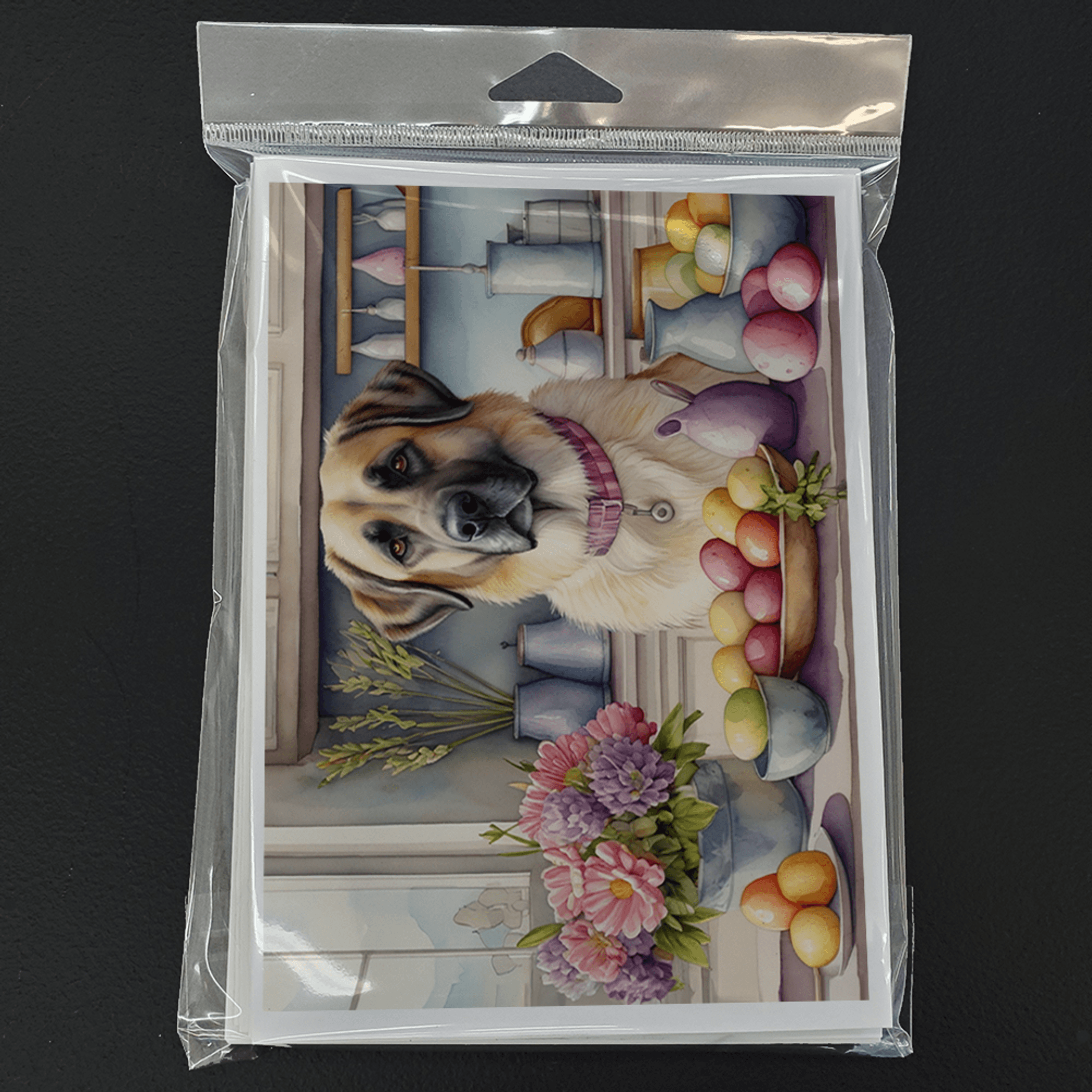 Decorating Easter Anatolian Shepherd Dog Greeting Cards Pack of 8 Caroline's Treasures