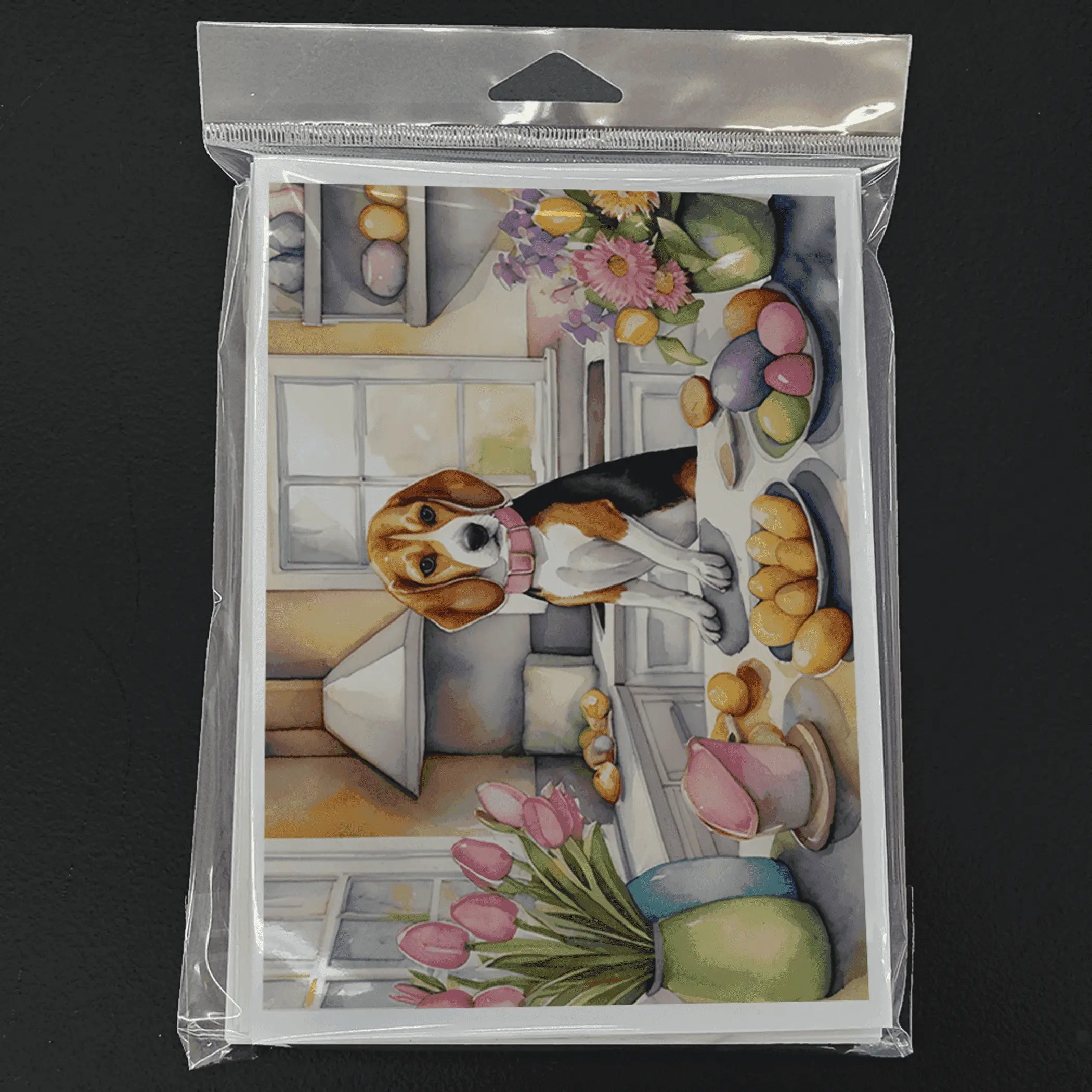 Decorating Easter Beagle Greeting Cards Pack of 8 Caroline's Treasures