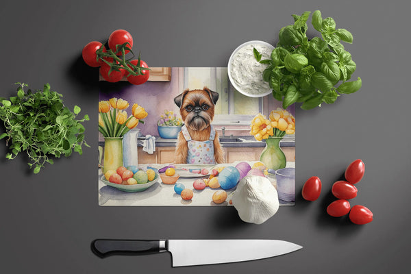 Decorating Easter Brussels Griffon Glass Cutting Board Caroline's Treasures