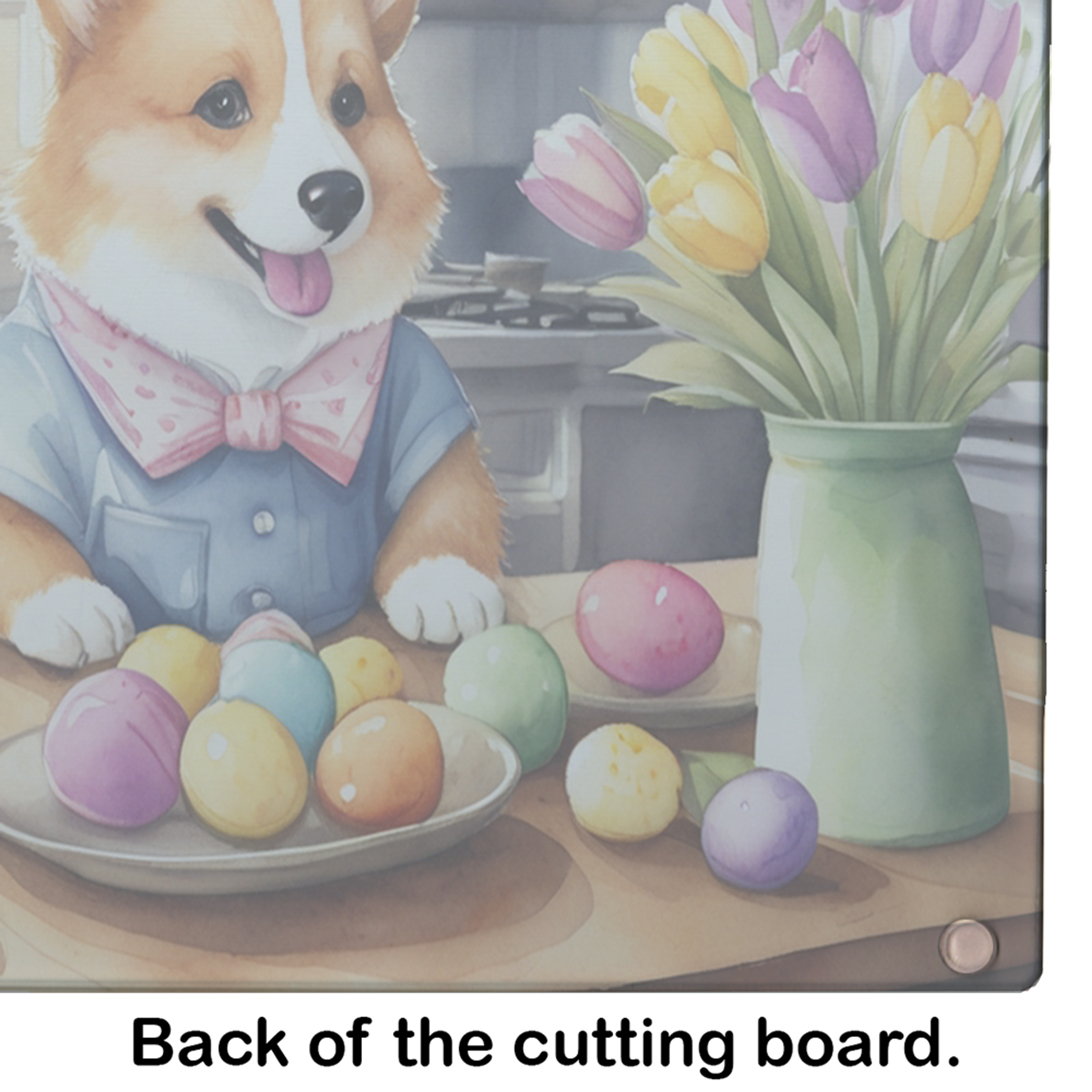 Decorating Easter Corgi Glass Cutting Board Caroline's Treasures