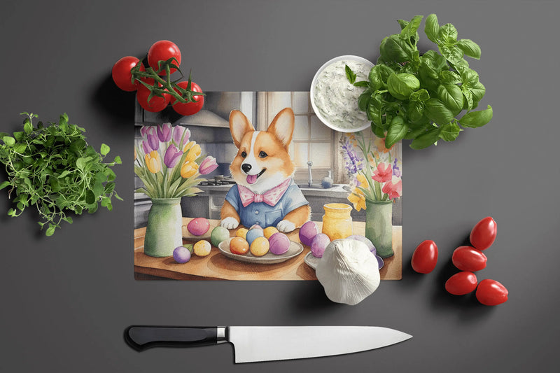 Decorating Easter Corgi Glass Cutting Board Caroline's Treasures