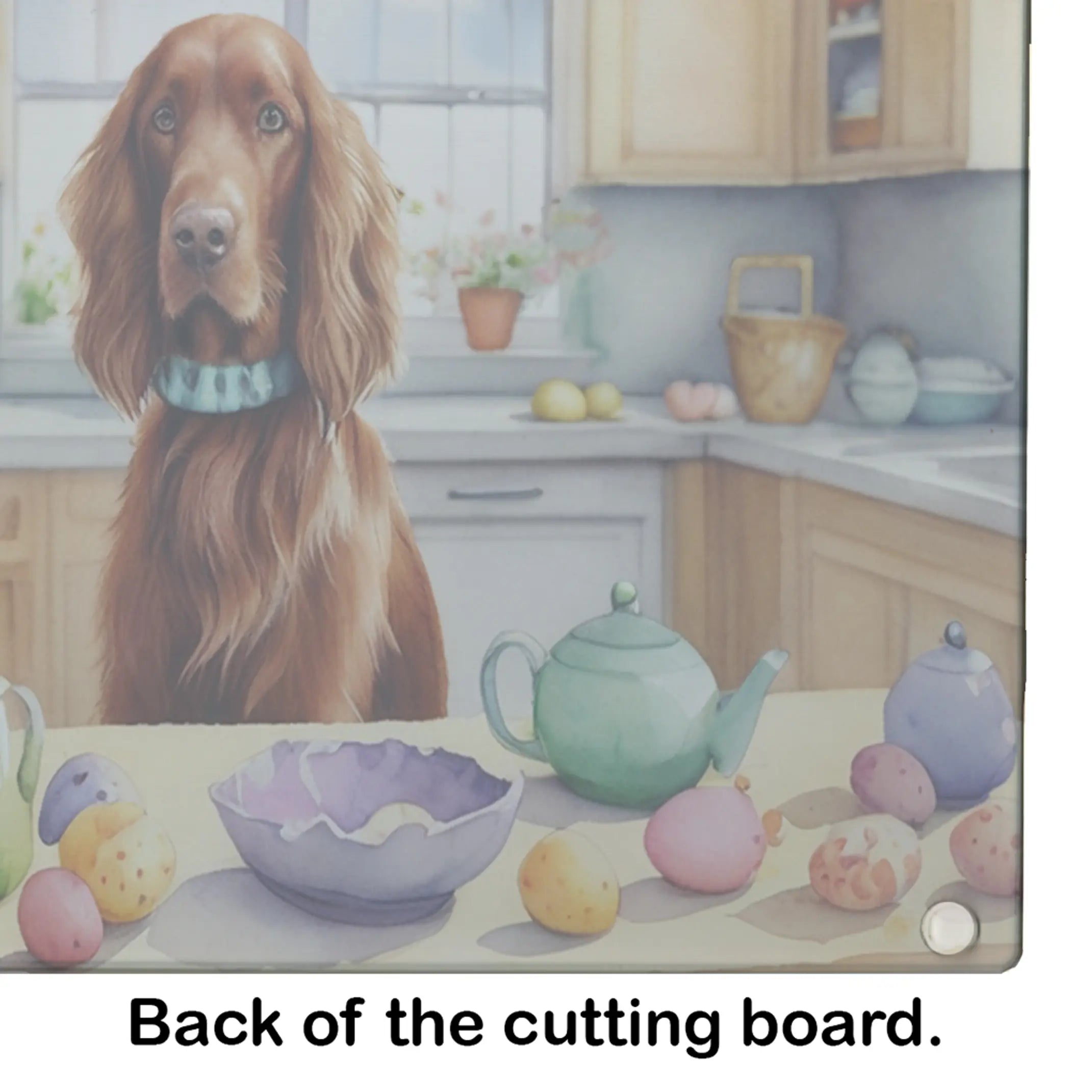 Decorating Easter Irish Setter Glass Cutting Board Caroline's Treasures