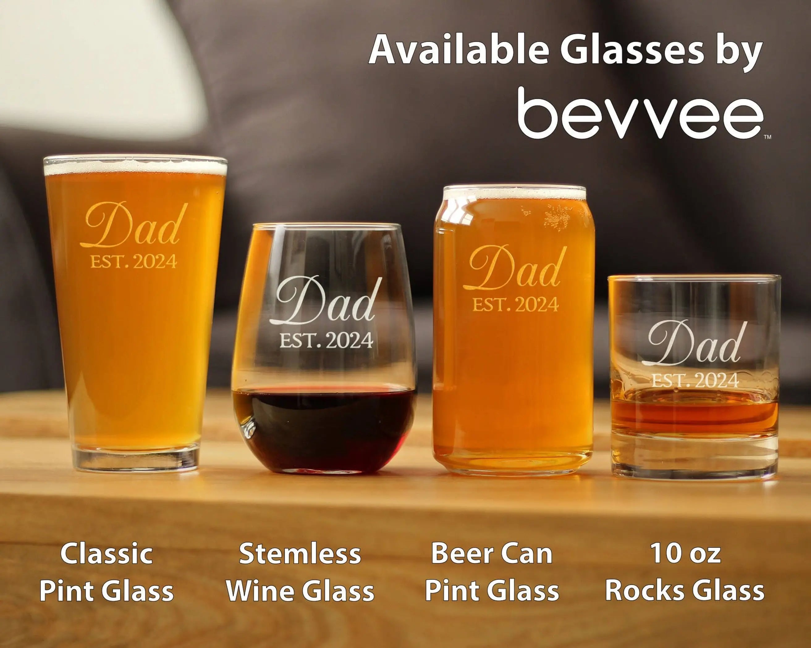 Decorative 2024 Dad Whiskey Rocks Glass - New Dad Gifts Bevvee