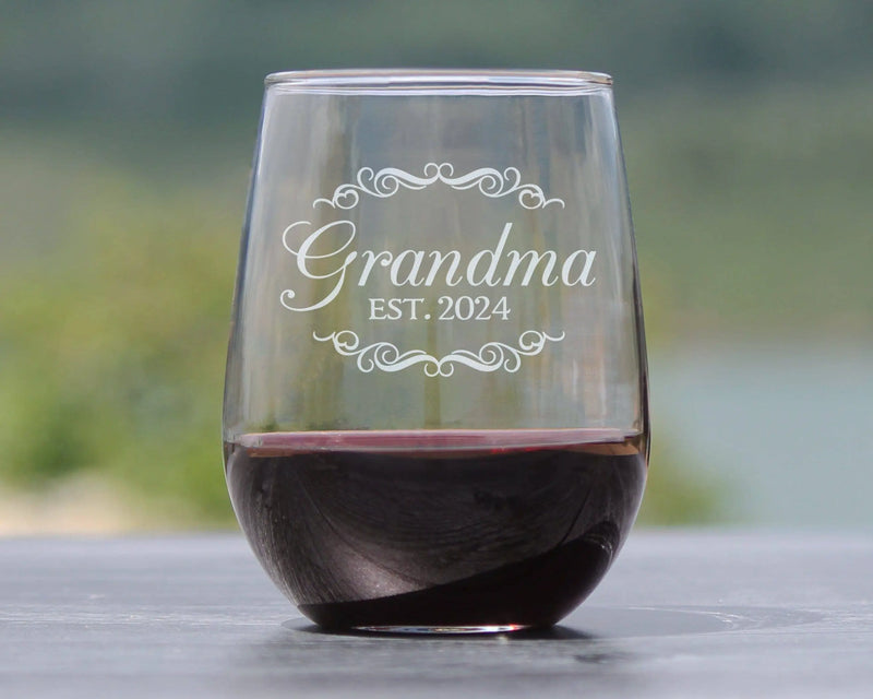 Decorative 2024 New Grandma Stemless Wine Glass -  Gifts Bevvee