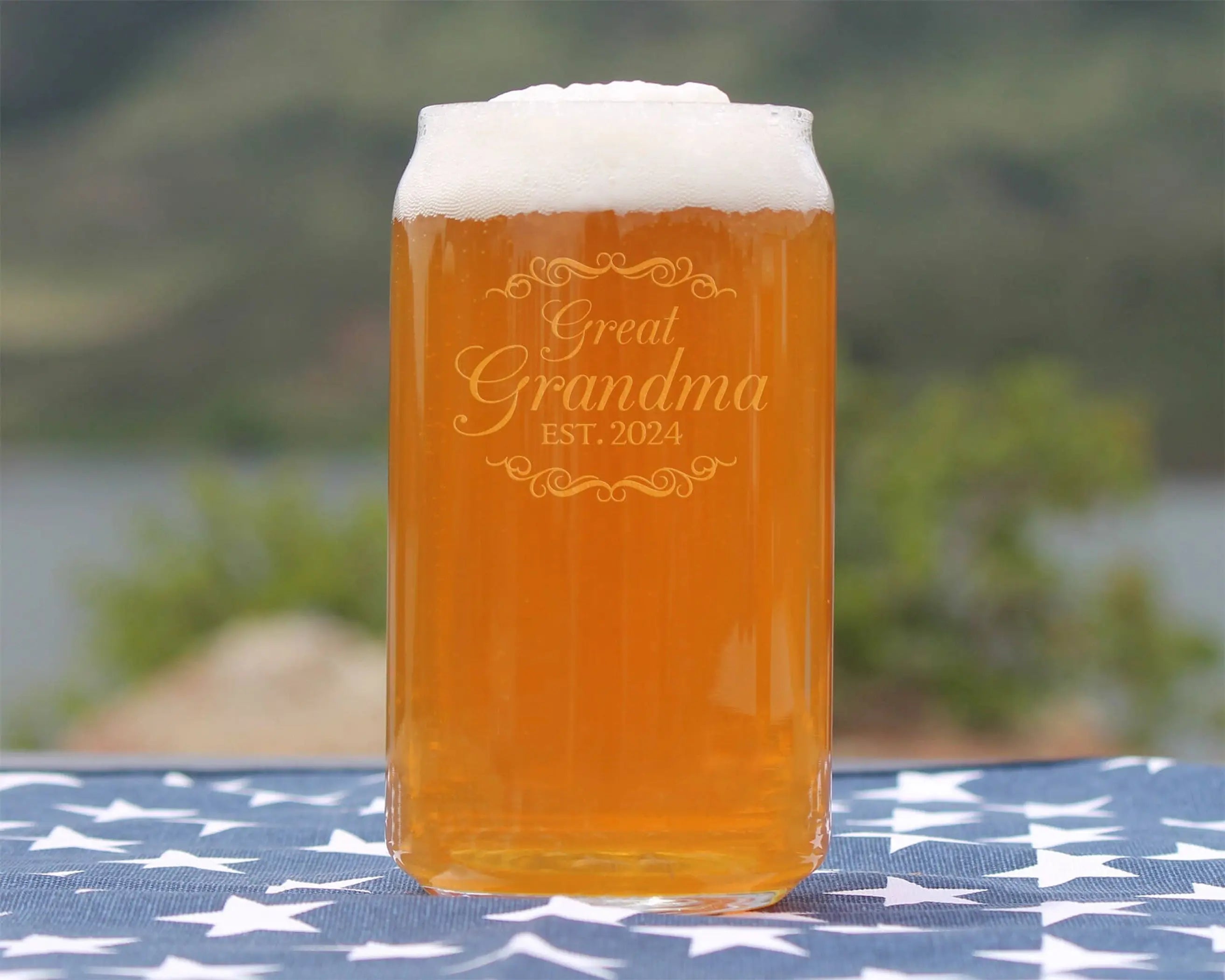 Decorative 2024 New Great Grandma Beer Can Pint Glass  Gifts Bevvee