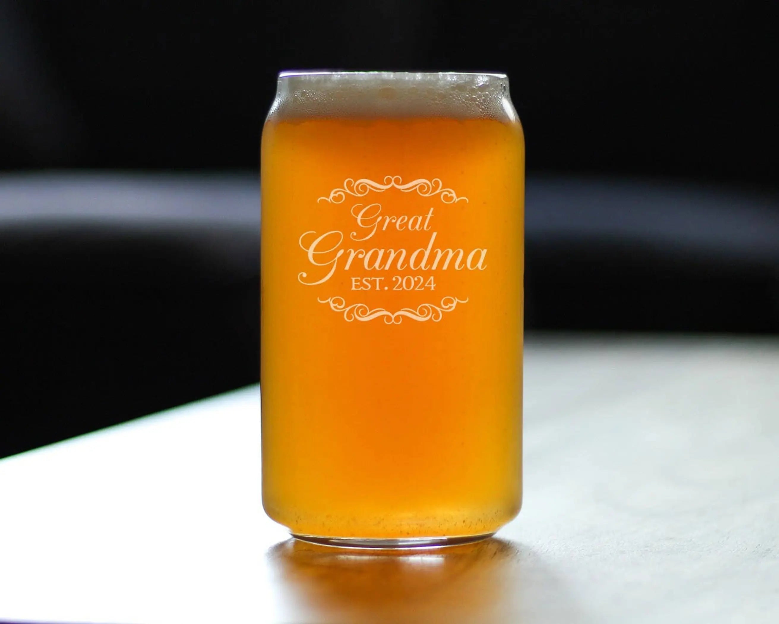 Decorative 2024 New Great Grandma Beer Can Pint Glass  Gifts Bevvee