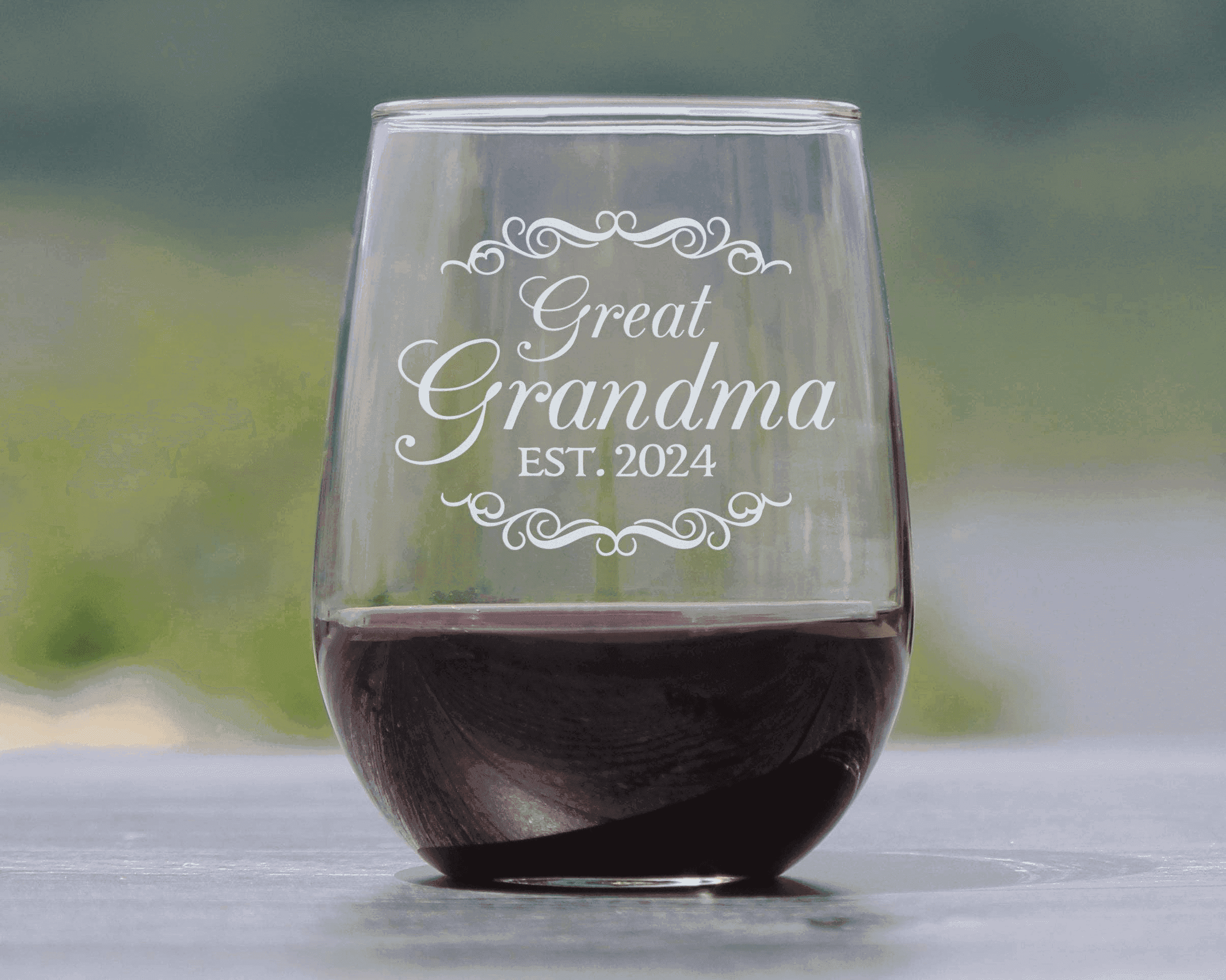 Decorative 2024 New Great Grandma Stemless Wine Glass  Gifts Bevvee