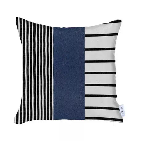 Decorative Vegan Faux Leather Throw Pillow Set of 2 MIKE & Co. NEW YORK