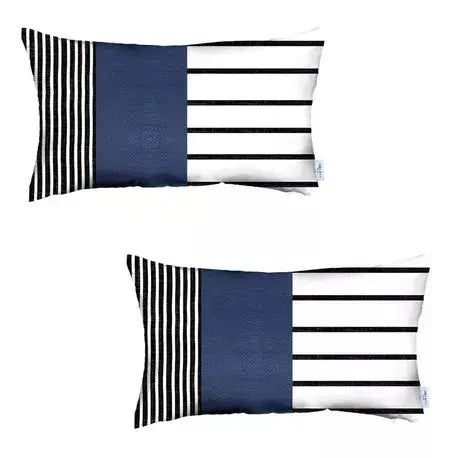 Decorative Vegan Faux Leather Throw Pillow Set of 2 MIKE & Co. NEW YORK