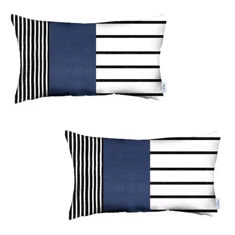 Decorative Vegan Faux Leather Throw Pillow Set of 2 MIKE & Co. NEW YORK