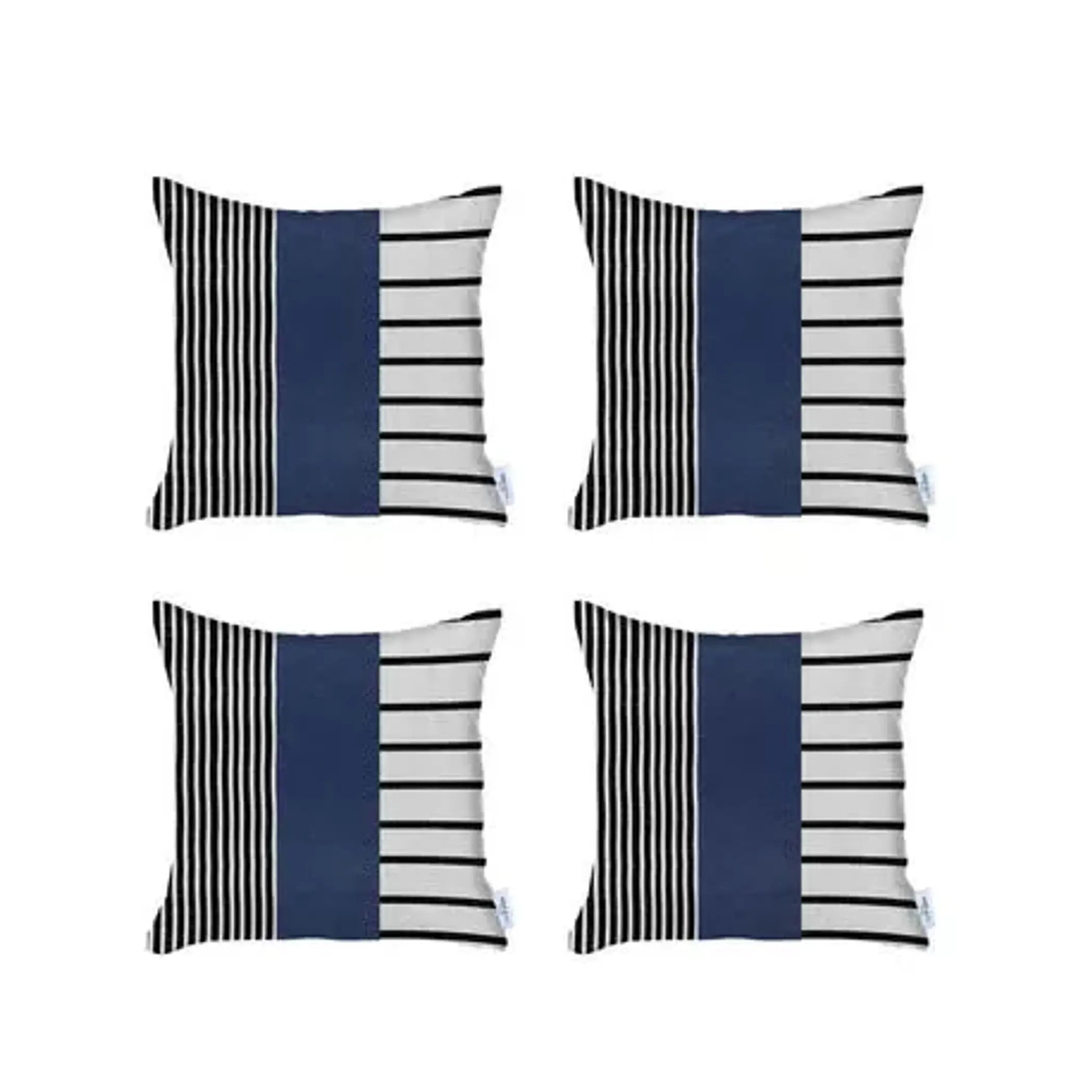 Decorative Vegan Faux Leather Throw Pillow Set of 4 MIKE & Co. NEW YORK