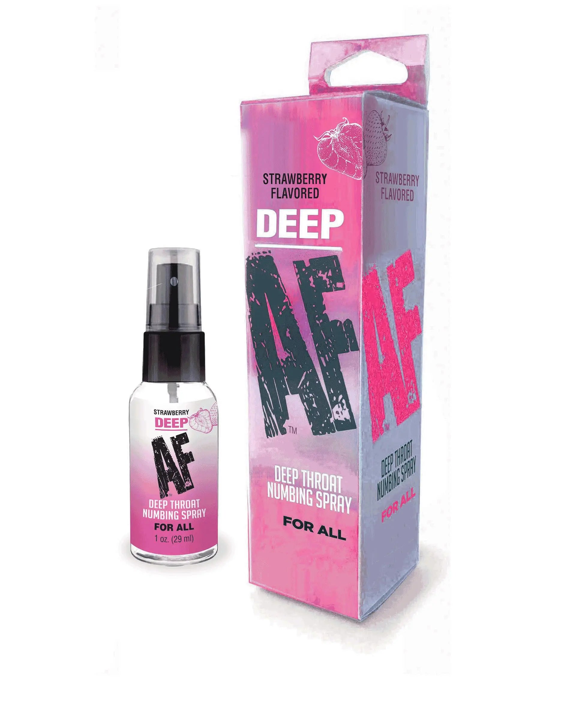 Deep Af Numbing Throat Spray 1 Oz - Strawberry Little Genie