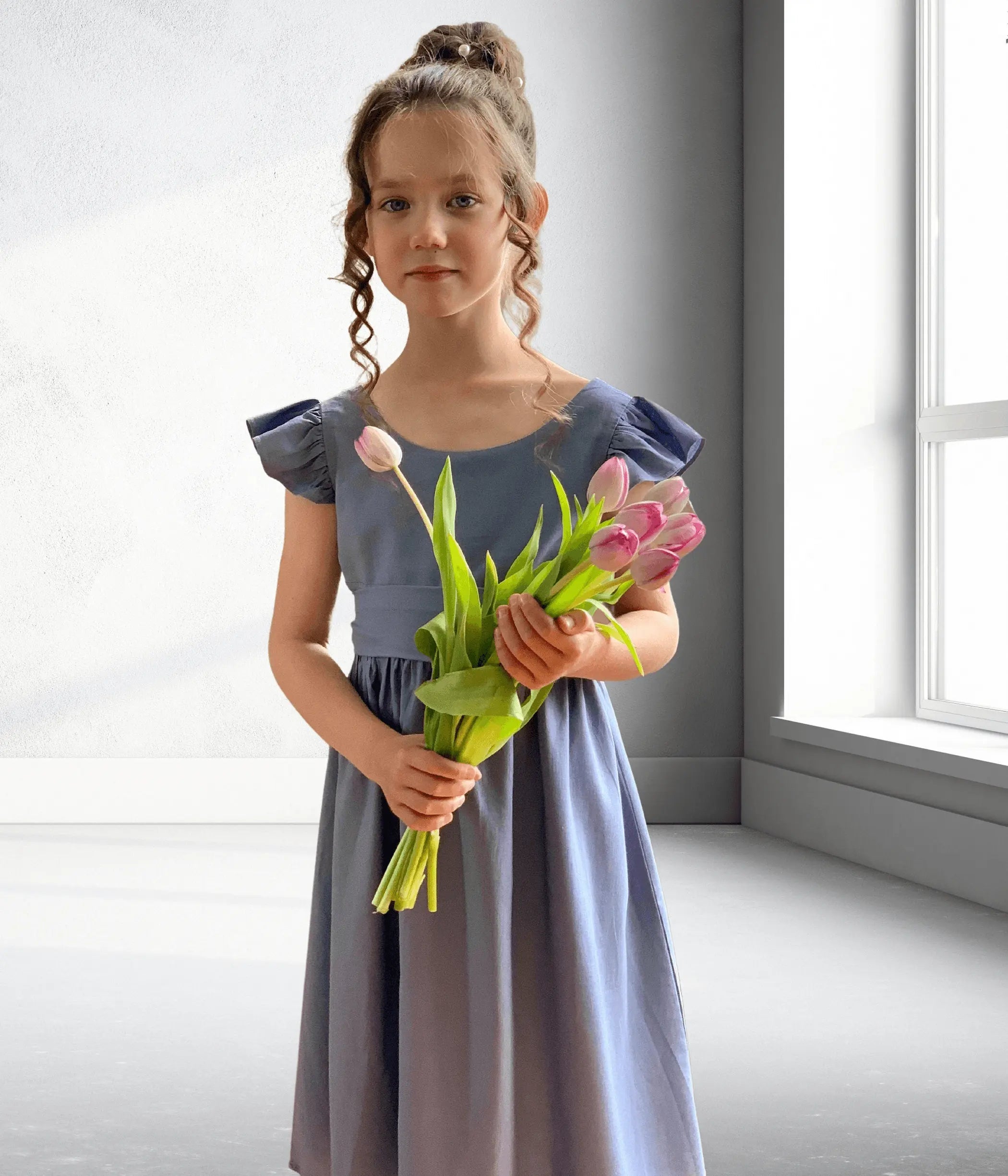 Deep V back Vienna Flower Girl Dress Sell It LLC