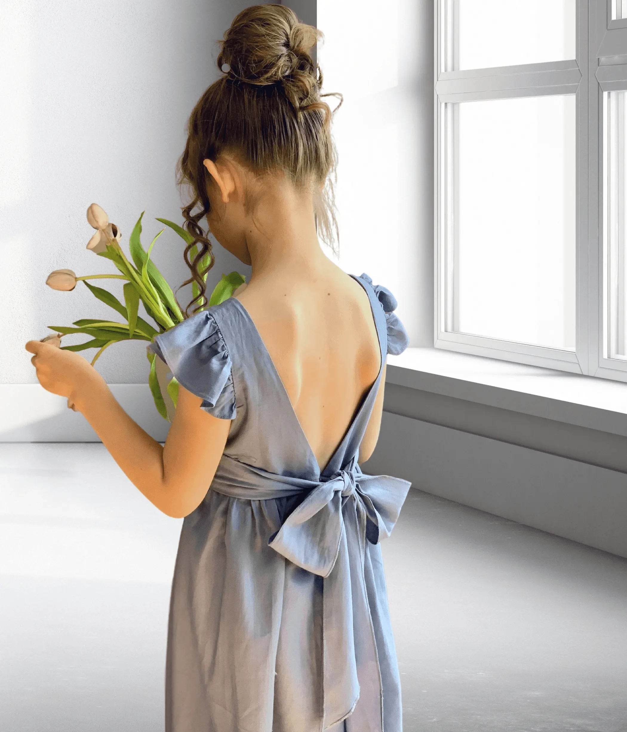 Deep V back Vienna Flower Girl Dress Sell It LLC