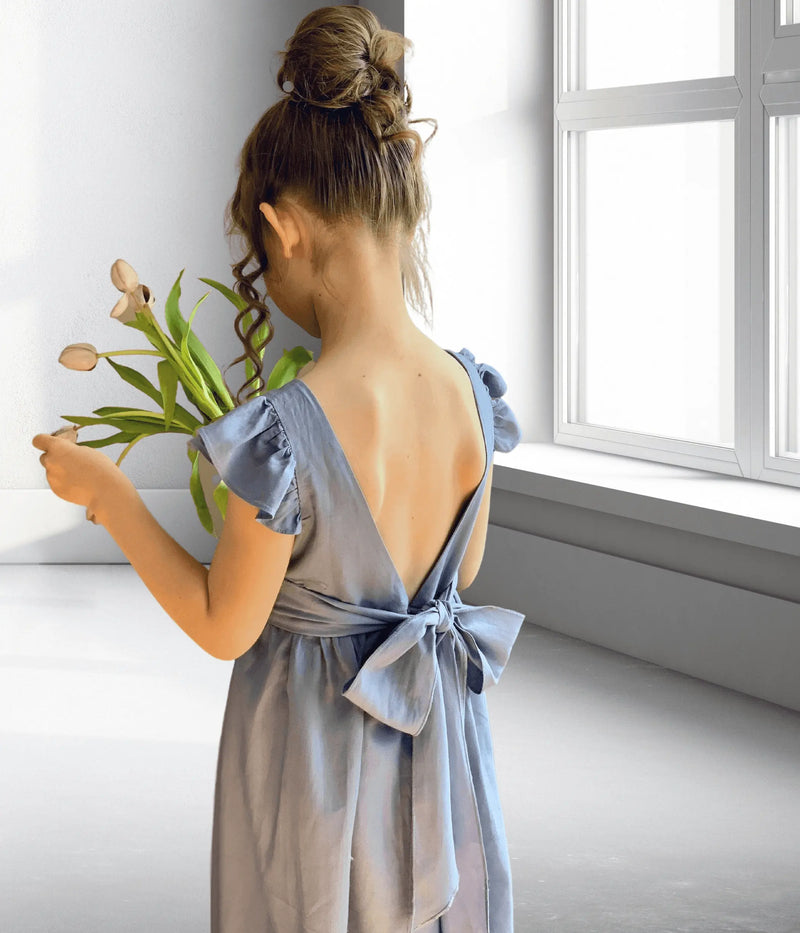 Deep V back Vienna Flower Girl Dress Sell It LLC