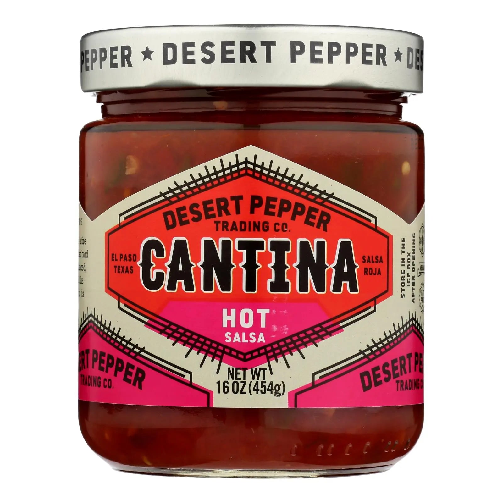 Desert Pepper Trading Cantina Salsa - Hot Red - Case Of 6 - 16 Oz Desert Pepper Trading