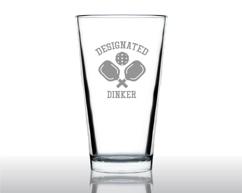 Designated Dinker Pint Glass for Beer - Pickleball Gifts Bevvee