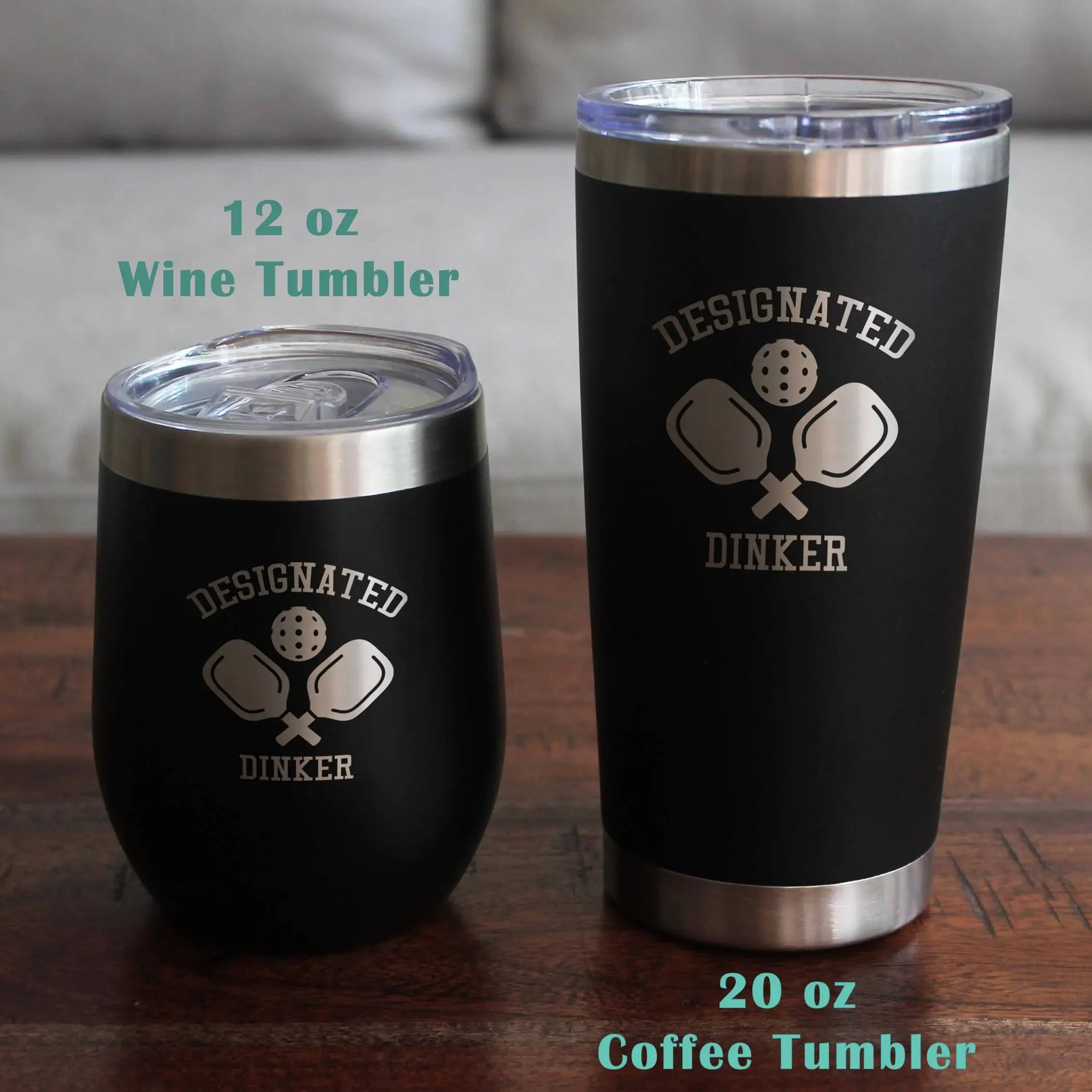 Designated Dinker Stemless Wine Glass - Pickleball Gifts Bevvee