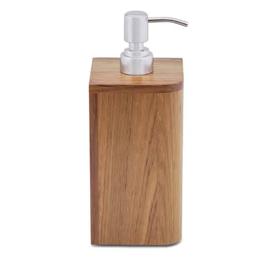 Designer Genuine Teak Soap Dispenser Homeroots Bed & Bath