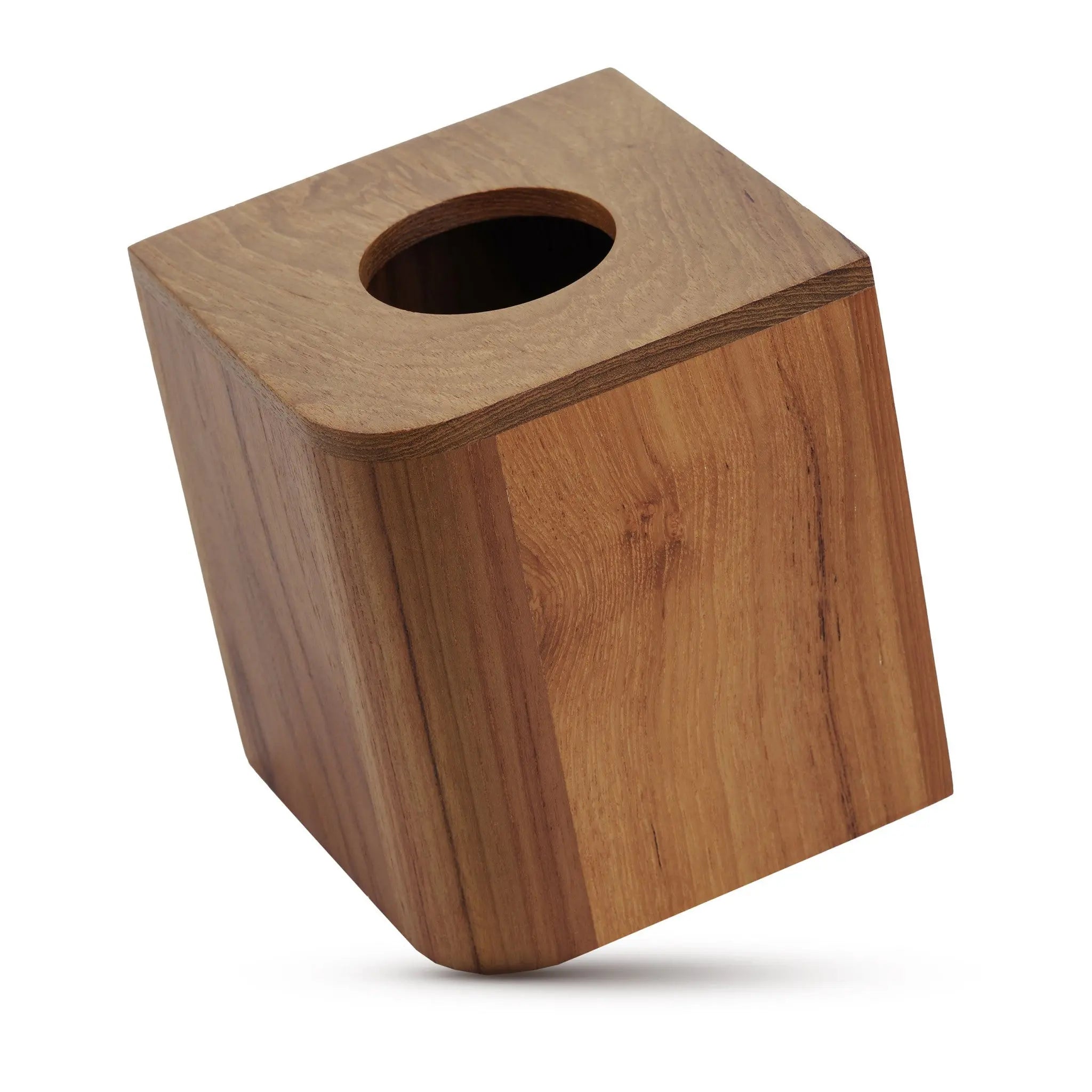 Designer Genuine Teak Tissue Box Cover Homeroots Bed & Bath