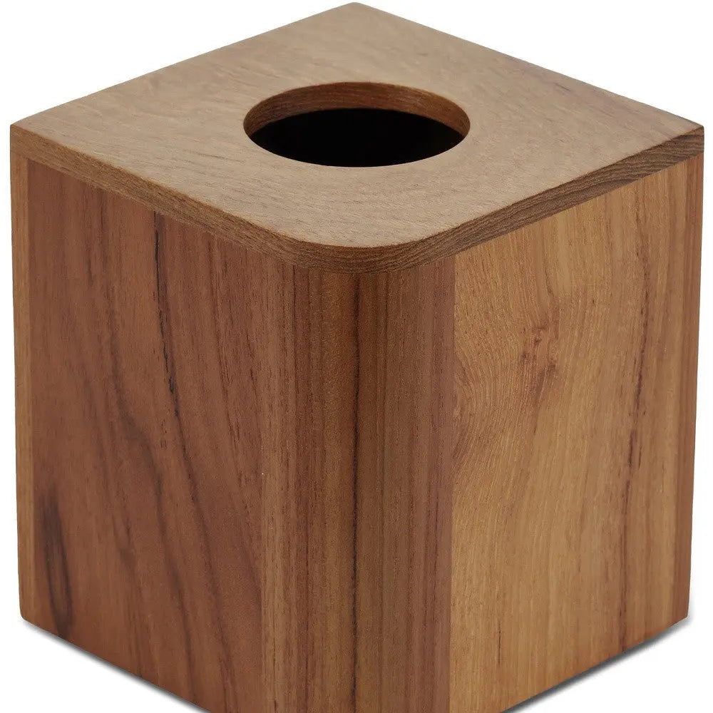 Designer Genuine Teak Tissue Box Cover Homeroots Bed & Bath