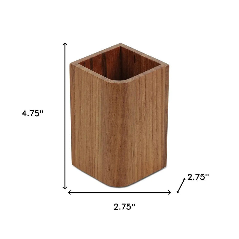 Designer Genuine Teak Tumbler Homeroots Bed & Bath