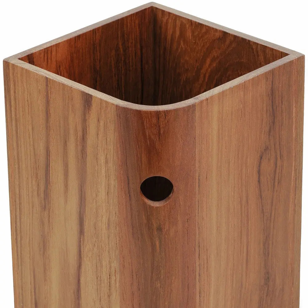 Designer Genuine Teak Waste Basket Homeroots Bed & Bath